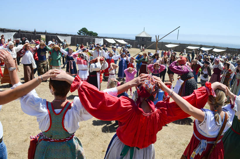 People Dancing during the Fort Ross Bicentennial, 2012