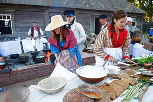 Cooking Russian Food during Fort Ross Festival