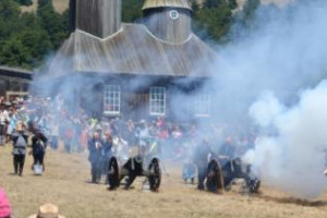 Cannon firings during Fort Ross Festival at Fort Ross State Historic Park